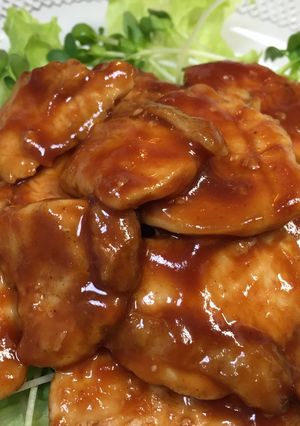 簡単‼鶏むね肉のピリ辛ケチャップソース-レシピのメイン写真