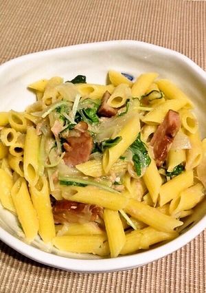 ワンポットパスタ❁ツナと水菜のペンネ-レシピのメイン写真