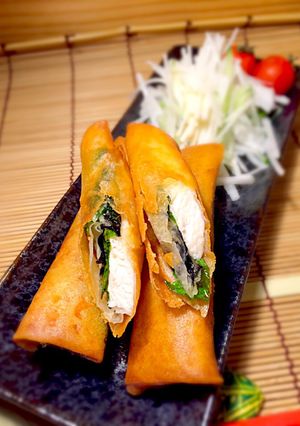 ササミと梅の磯辺春巻き-レシピのメイン写真