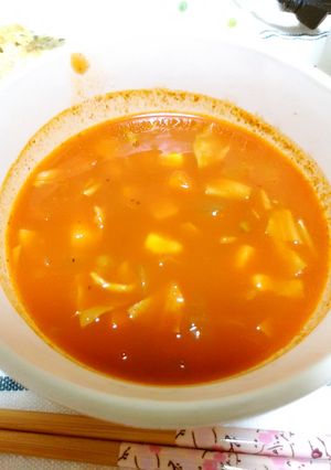 野菜ジュースでミネストローネ-レシピのメイン写真