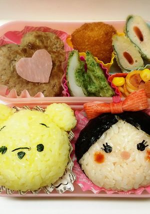 キャラ弁♡ツムツムプーさん&白雪姫-レシピのメイン写真