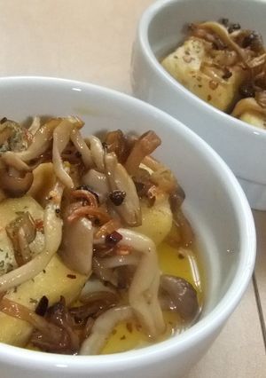 こうや豆腐とキノコのアヒージョ-レシピのメイン写真