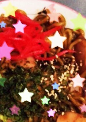 簡単!宇宙飯☆彡袋焼きそば♡袋でチン♫-レシピのメイン写真