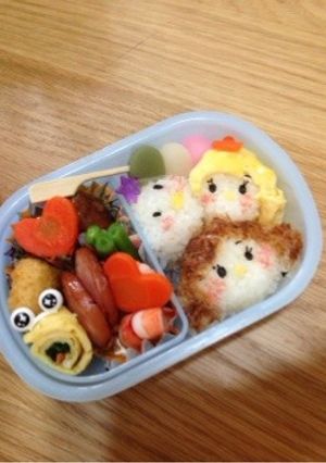キャラ弁、ツムエルサ、アナ。-レシピのメイン写真