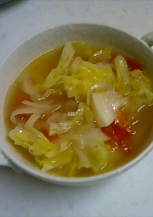 ｷｬﾍﾞﾂとﾄﾏﾄのｽｰﾌﾟ-レシピのメイン写真
