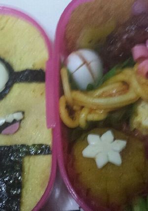 ミニオンキャラ弁-レシピのメイン写真