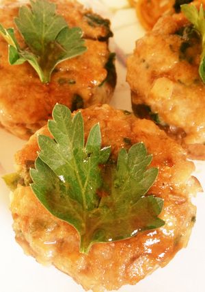 豚とネギの焼きスタッフトマッシュルーム-レシピのメイン写真