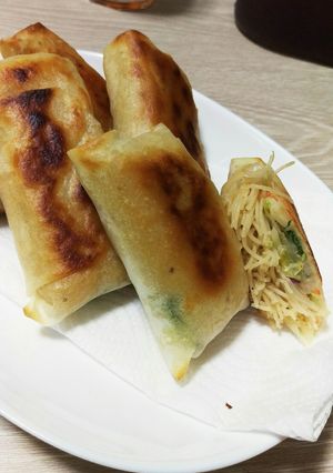 ビーフンと野菜の春巻き焼き-レシピのメイン写真