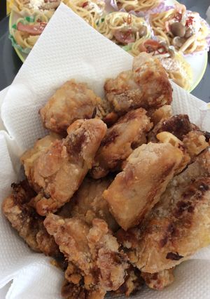 超時短！あげない唐揚げ&パスタ同時調理-レシピのメイン写真