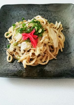 じゃこと塩昆布で簡単焼きうどん-レシピのメイン写真