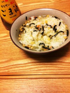 やみつき簡単夜食☆ごま油入りお茶漬け-レシピのメイン写真
