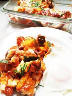 パンとかぼちゃのミートソースグラタン-レシピのメイン写真