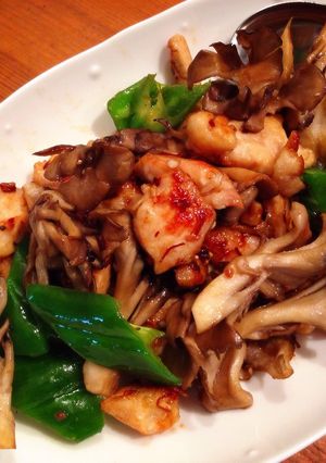 鶏肉と舞茸ピーマンのXO醬炒め♪-レシピのメイン写真