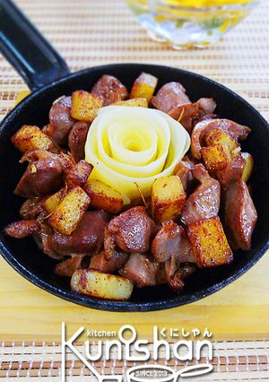 砂肝とじゃがいものスパイシー炒め♪-レシピのメイン写真
