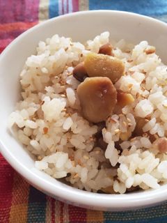 秋♡甘露煮でほくほく栗ご飯-レシピのメイン写真