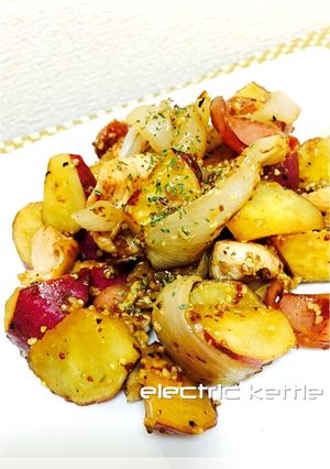 さつま芋と鶏のガーリックマスタード炒め-レシピのメイン写真