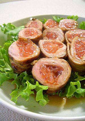 グレープフルーツの豚肉巻き☆ハニーソース-レシピのメイン写真