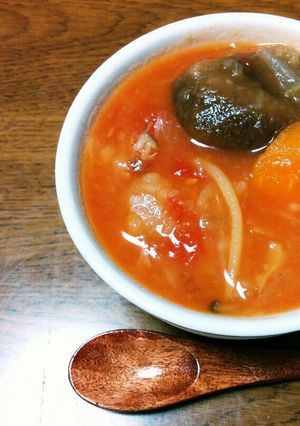 ワンポットパスタトマトスープ-レシピのメイン写真