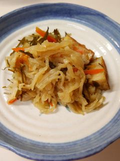切干大根ときざみ昆布&野菜天ぷら煮-レシピのメイン写真