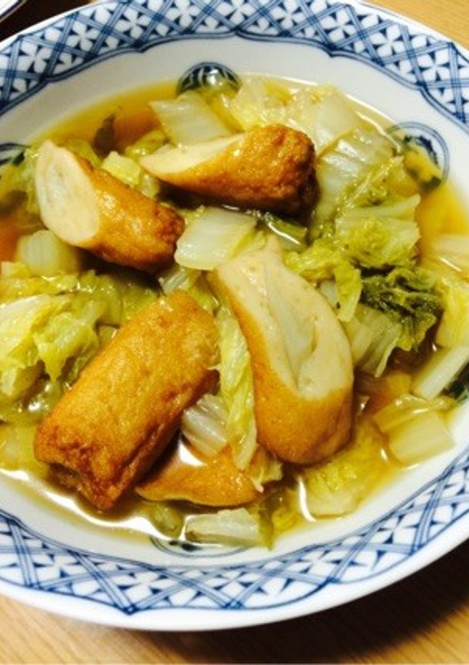 めんつゆで簡単☆白菜とごぼ天の煮物-レシピのメイン写真