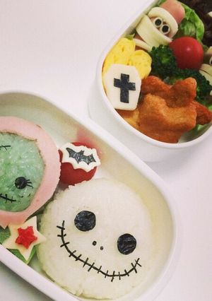 ツムツム＊ジャック&サリー弁当-レシピのメイン写真