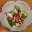 タコとオクラのわさび醤油