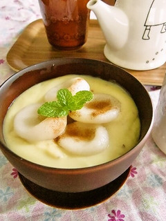 簡単!ココナッツ白玉のさつまいもしるこ*-レシピのメイン写真