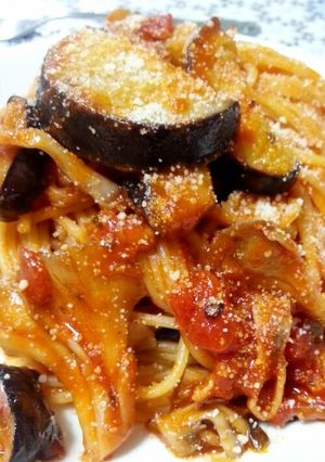 ☆簡単♪ナスと舞茸のトマトソースパスタ☆-レシピのメイン写真