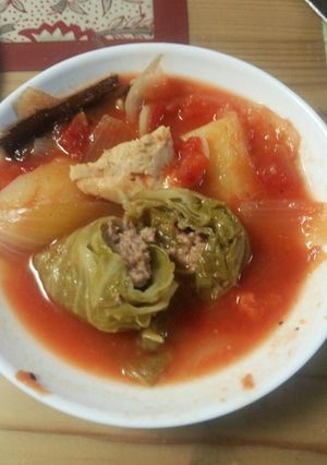 ロールキャベツ！ボトフ風トマト味-レシピのメイン写真
