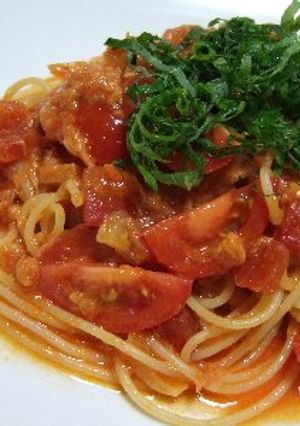 ツナとトマトチーズのパスタ♪-レシピのメイン写真