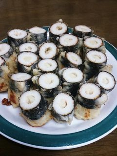 ポテサラ入りちくわの天ぷら♪明太子入り-レシピのメイン写真