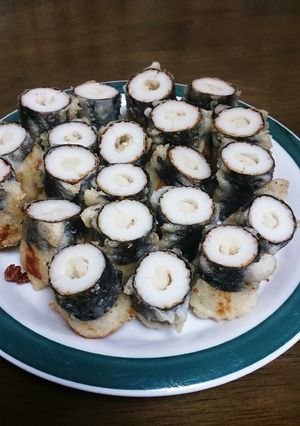 ポテサラ入りちくわの天ぷら♪明太子入り-レシピのメイン写真