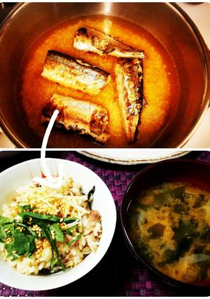 玄米でサンマの炊き込みご飯-レシピのメイン写真