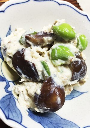 おいしい!簡単!栗と枝豆の白和え-レシピのメイン写真