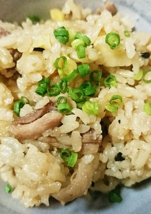 炊き込みごはん(栗、ひじき入り)-レシピのメイン写真