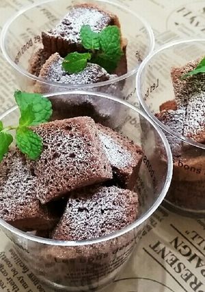 ふわふわ❤キューブのチョコシフォン♪-レシピのメイン写真