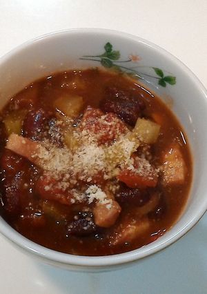 ベーコンと赤インゲンのこっくりスープ-レシピのメイン写真