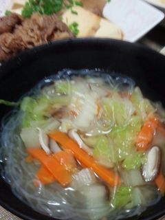 お野菜たっぷり春雨スープ-レシピのメイン写真