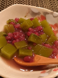 抹茶寒天ぜんざい-レシピのメイン写真