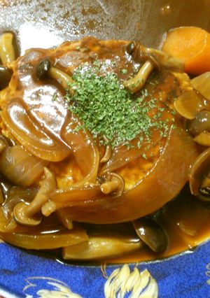 簡単！デミグラス煮込みの豆腐ハンバーグ♡-レシピのメイン写真