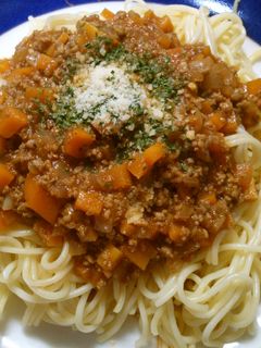 ランチに簡単♪ミートソース スパゲティ!-レシピのメイン写真