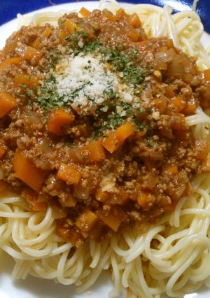 ランチに簡単♪ミートソース スパゲティ！-レシピのメイン写真