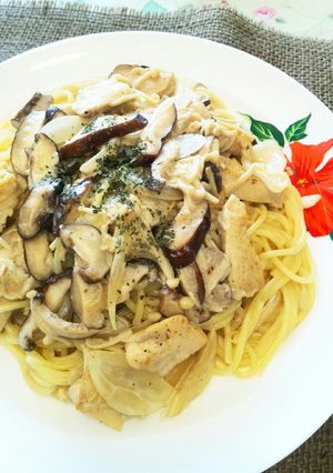 簡単✳チキンとキノコのクリームパスタ✳-レシピのメイン写真