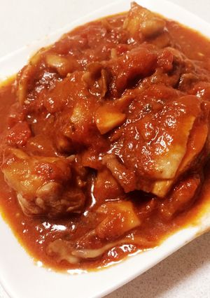 簡単美味♡鶏と舞茸のトマトバジル煮込み♡-レシピのメイン写真