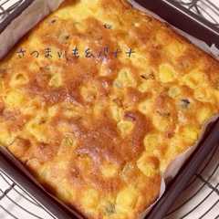 混ぜるだけ！ おさつ＆バナナケーキ-レシピのメイン写真