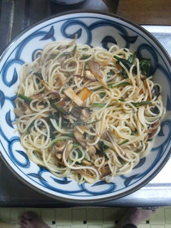 1月16日晩飯【キノコの和風パスタ】-レシピのメイン写真