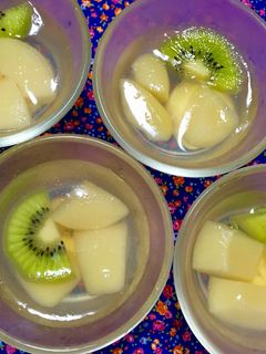 簡単♪白桃缶ゼリー♪お弁当デザート-レシピのメイン写真