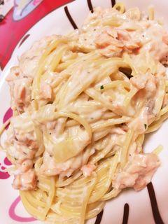 鮭のクリームパスタ-レシピのメイン写真