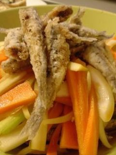 にんじんたっぷり!きびなごの南蛮漬け-レシピのメイン写真