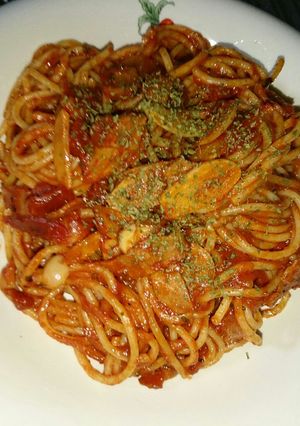 旨い♪濃厚トマトソースパスタ(*^^*)-レシピのメイン写真